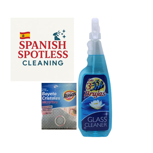 Las 3 Brujas Glass Cleaner & Glass Cloth